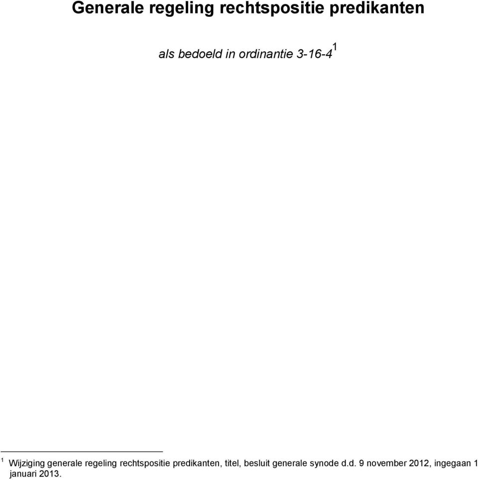 generale regeling rechtspositie predikanten,