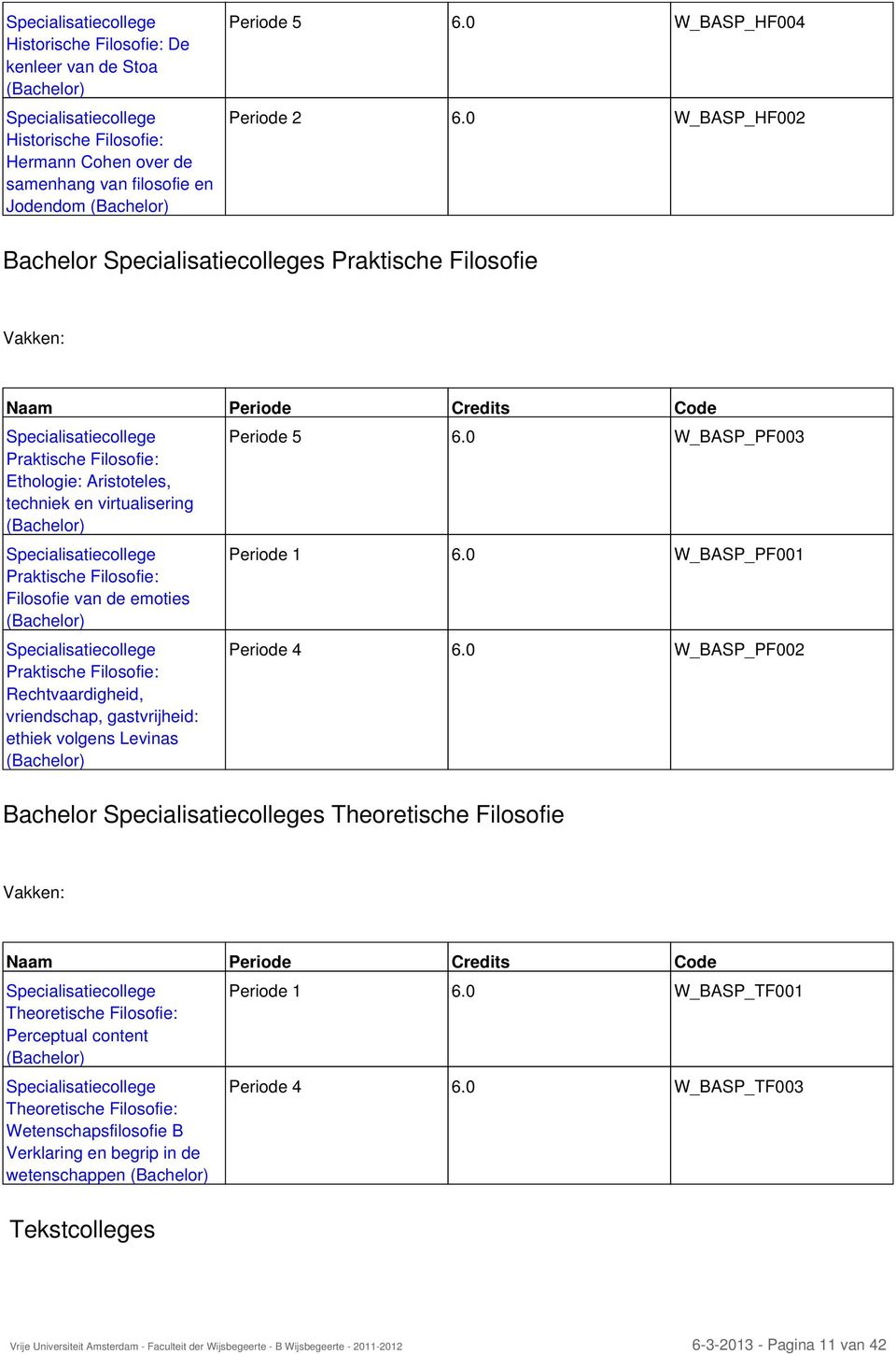 Rechtvaardigheid, vriendschap, gastvrijheid: ethiek volgens Levinas Periode 5 6.0 W_BASP_PF003 Periode 1 6.0 W_BASP_PF001 Periode 4 6.