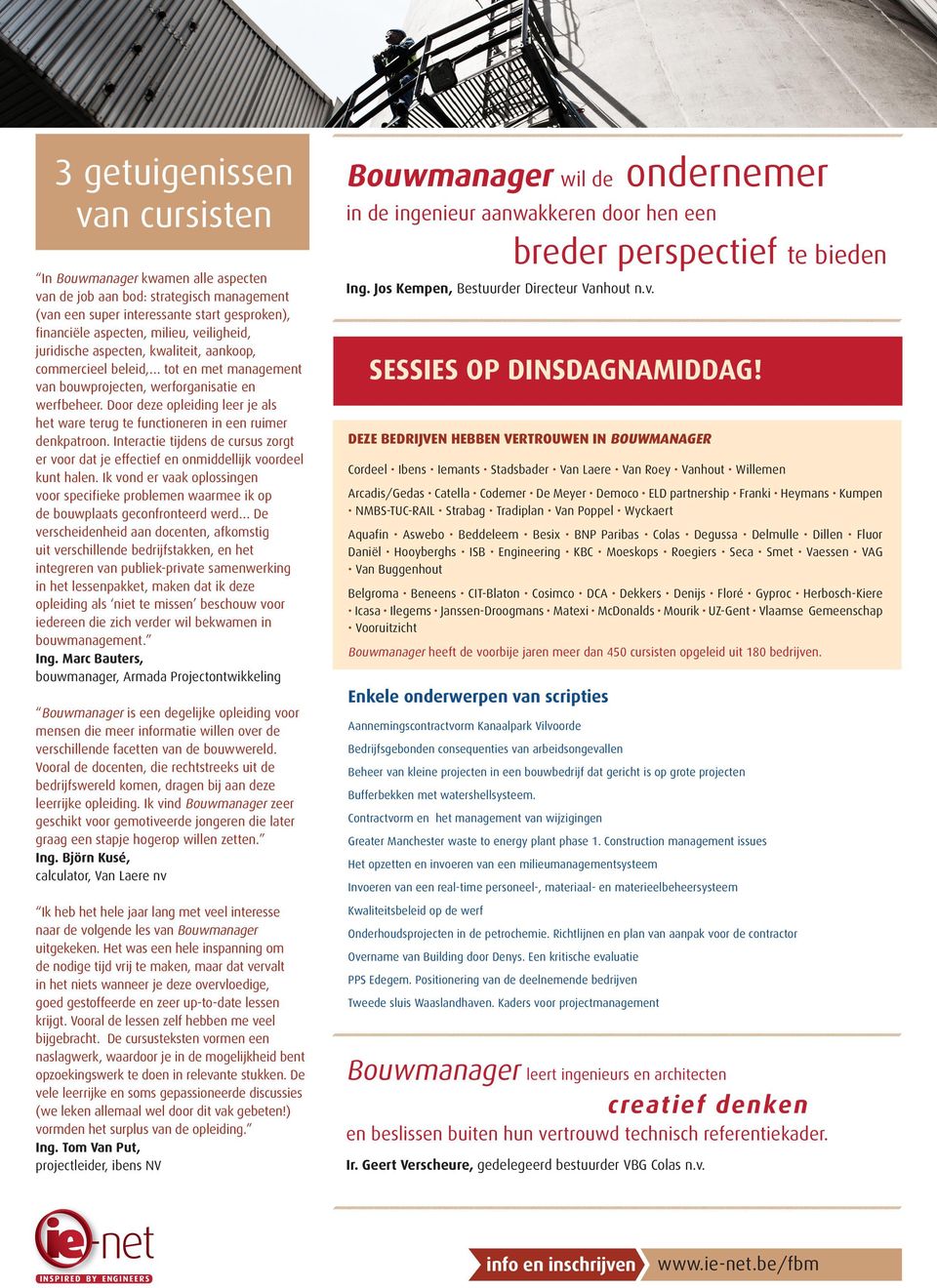 Door deze opleiding leer je als het ware terug te functioneren in een ruimer denkpatroon. Interactie tijdens de cursus zorgt er voor dat je effectief en onmiddellijk voordeel kunt halen.