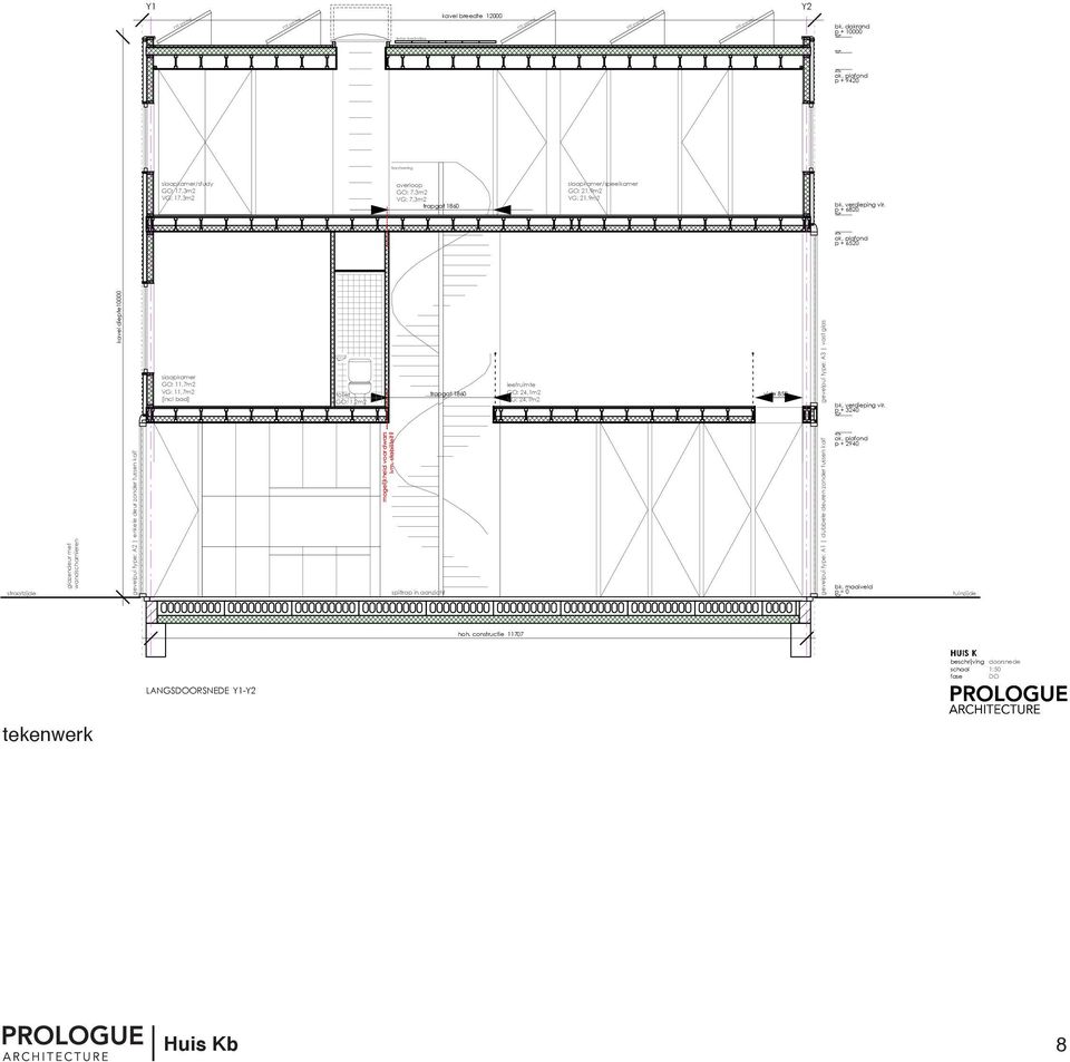 straatzijde glazendeur met wandscharnieren kavel diepte10000 gevelpui type: A2 enkele deur zonder tussen kalf slaapkamer GO: 11,7m2 VG: 11,7m2 [incl bad] toilet GO: 1,2m2 mogelijkheid voor dwars ivm.