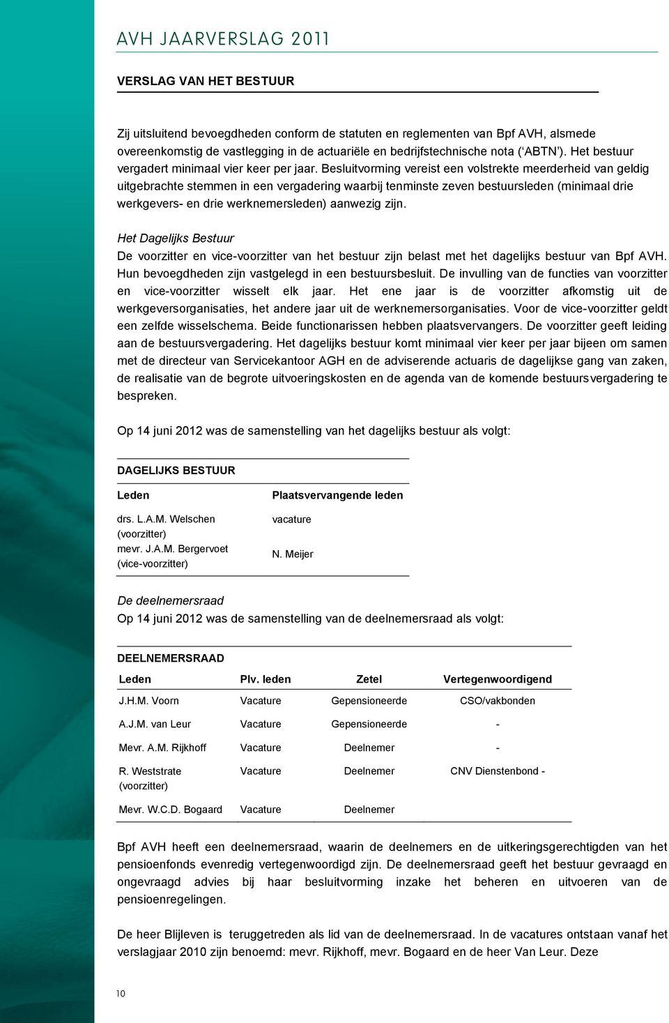 Besluitvorming vereist een volstrekte meerderheid van geldig uitgebrachte stemmen in een vergadering waarbij tenminste zeven bestuursleden (minimaal drie werkgevers- en drie werknemersleden) aanwezig