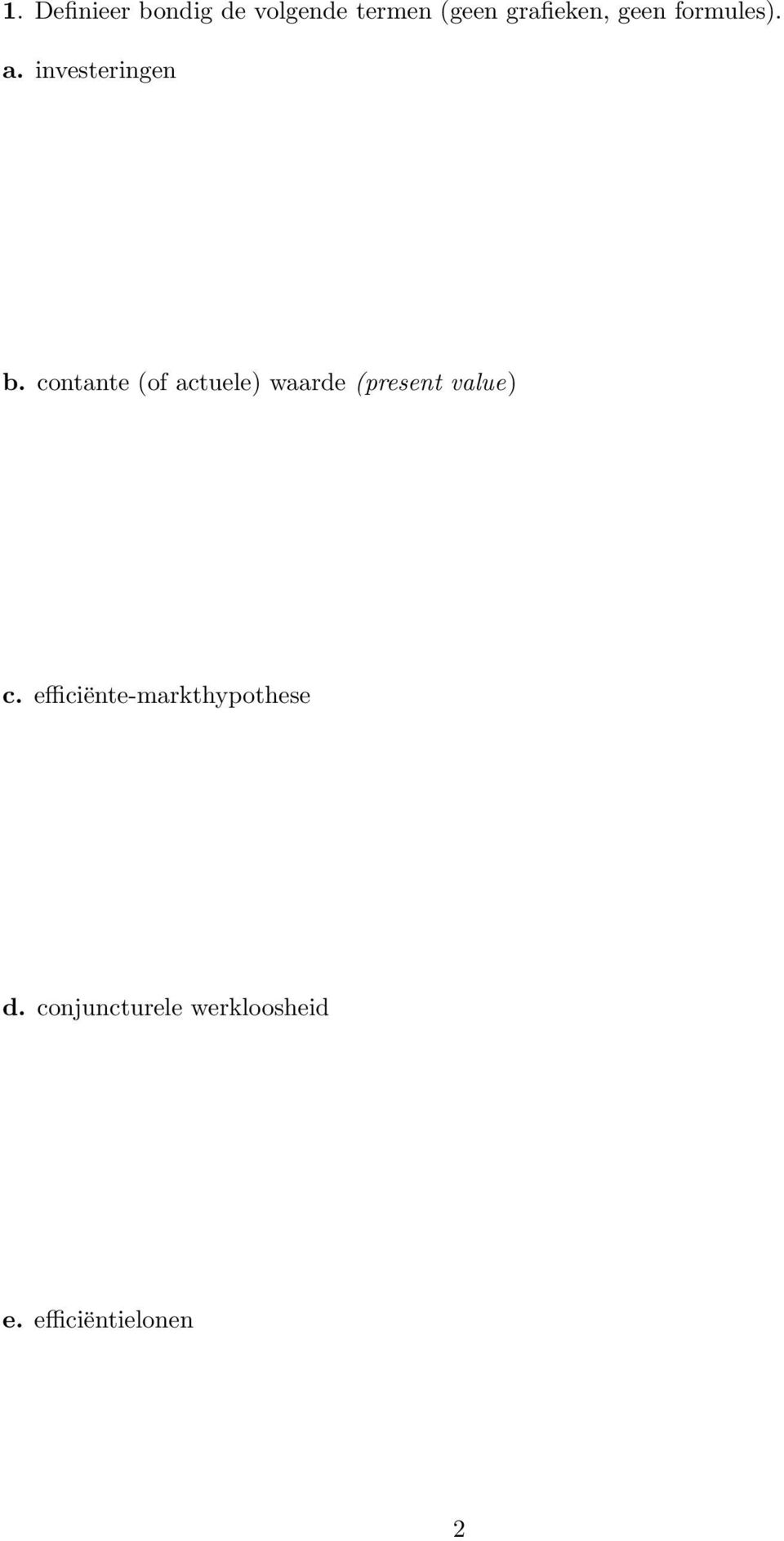 contante (of actuele) waarde (present value) c.