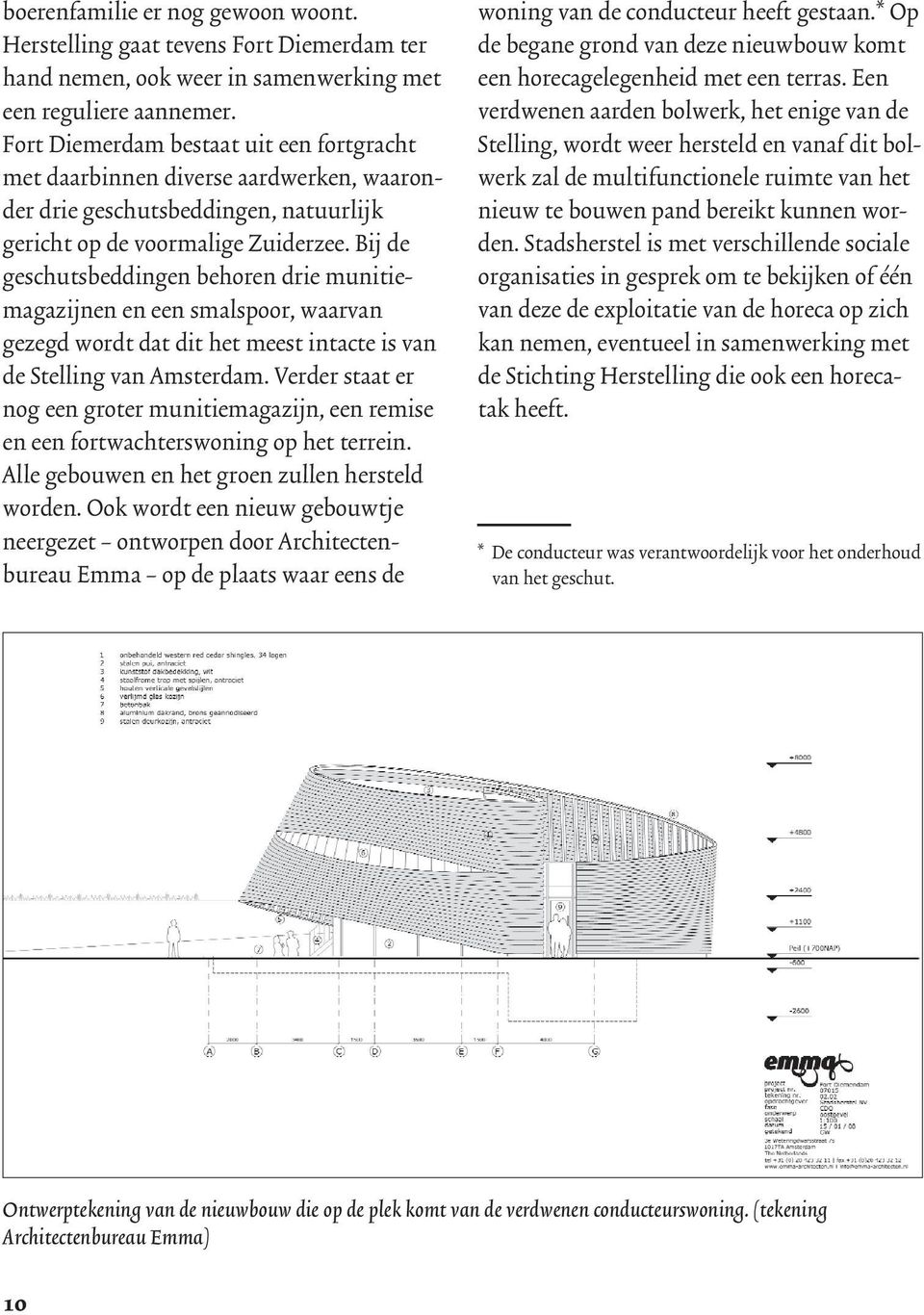 Bij de geschutsbeddingen behoren drie munitiemagazijnen en een smalspoor, waarvan gezegd wordt dat dit het meest intacte is van de Stelling van Amsterdam.