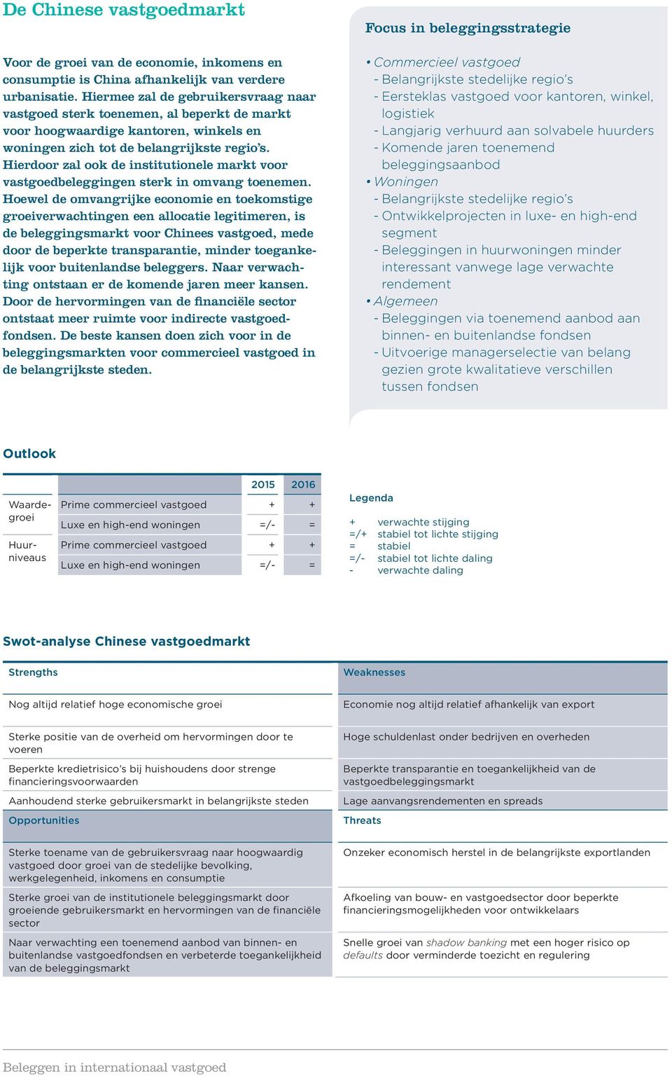 Hierdoor zal ook de institutionele markt voor vastgoedbeleggingen sterk in omvang toenemen.