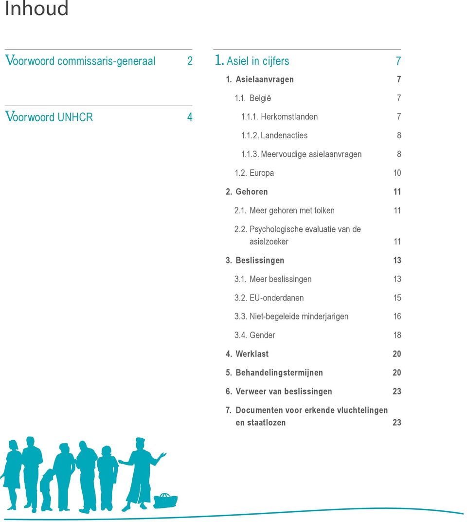 Beslissingen 13 3.1. Meer beslissingen 13 3.2. EU-onderdanen 15 3.3. Niet-begeleide minderjarigen 16 3.4. Gender 18 4. Werklast 20 5.