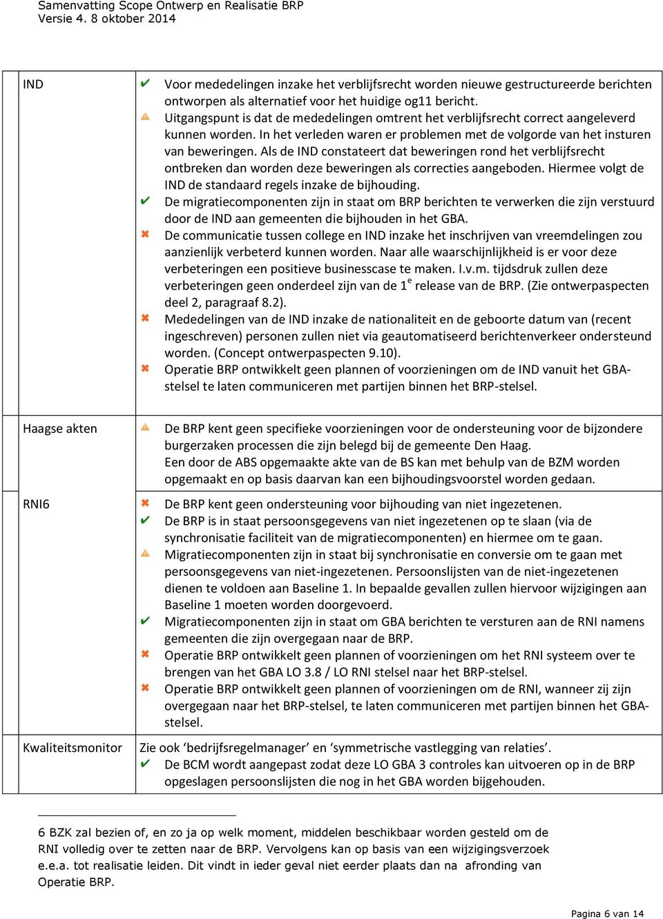 Als de IND constateert dat beweringen rond het verblijfsrecht ontbreken dan worden deze beweringen als correcties aangeboden. Hiermee volgt de IND de standaard regels inzake de bijhouding.