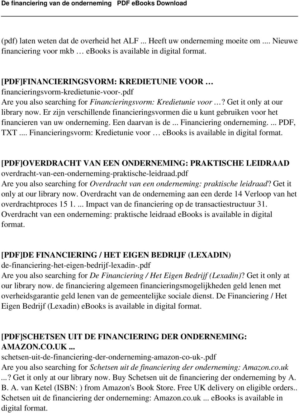 pdf Are you also searching for Financieringsvorm: Kredietunie voor? Get it only at our library now.