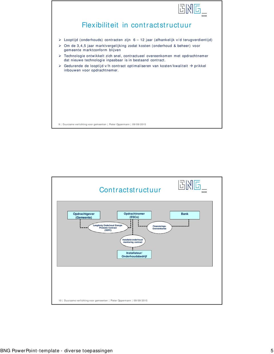 Gedurende de looptijd v/h contract optimaliseren van kosten/kwaliteit à prikkel inbouwen voor opdrachtnemer.