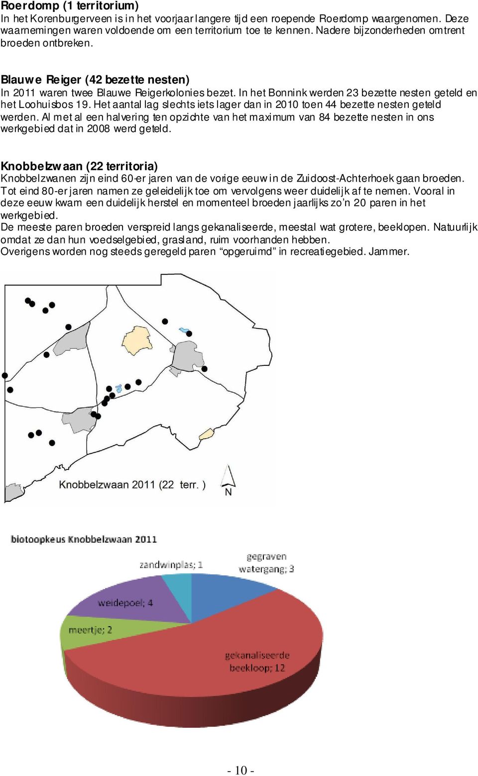 Het aantal lag slechts iets lager dan in 2010 toen 44 bezette nesten geteld werden.