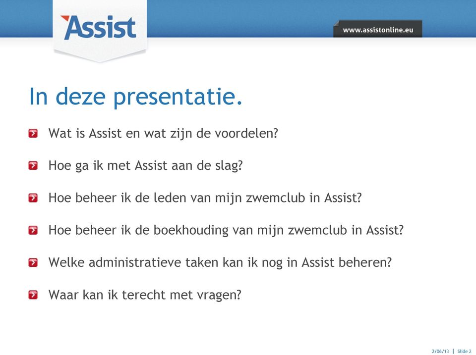 ! Hoe beheer ik de leden van mijn zwemclub in Assist?