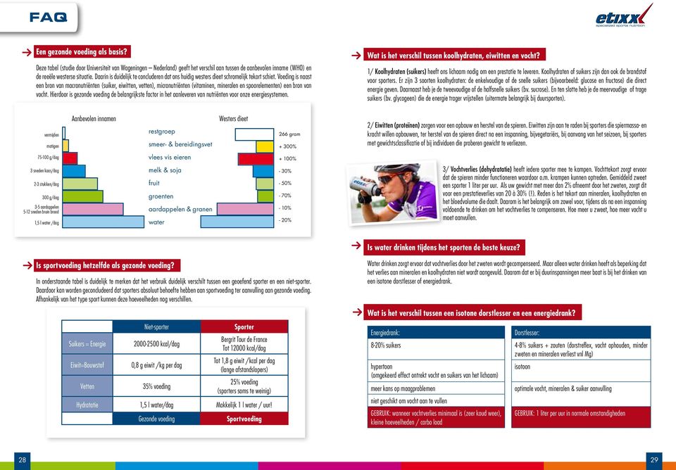 Voeding is naast een bron van macronutriënten (suiker, eiwitten, vetten), micronutriënten (vitaminen, mineralen en spoorelementen) een bron van vocht.