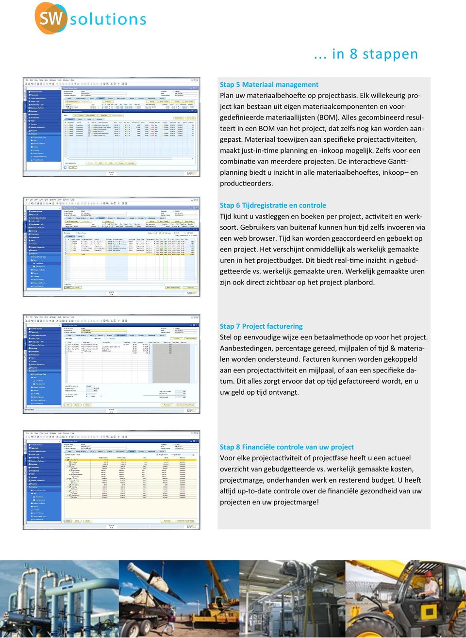 Zelfs voor een combinatie van meerdere projecten. De interactieve Ganttplanning biedt u inzicht in alle materiaalbehoeftes, inkoop en productieorders.