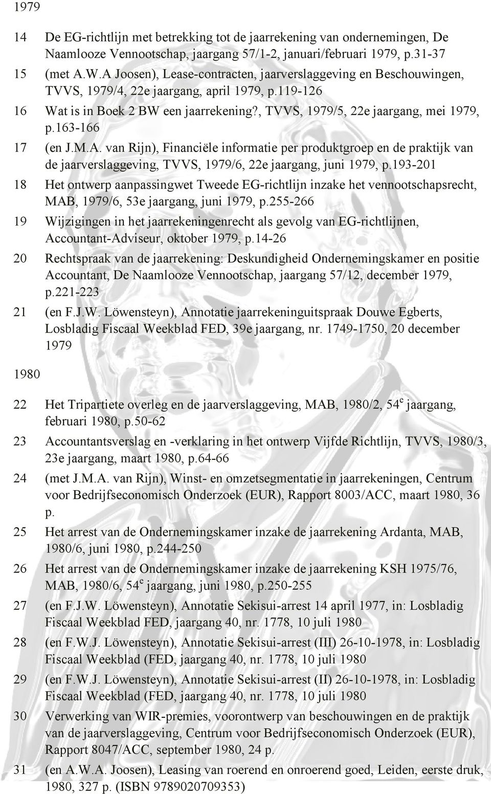 163-166 17 (en J.M.A. van Rijn), Financiële informatie per produktgroep en de praktijk van de jaarverslaggeving, TVVS, 1979/6, 22e jaargang, juni 1979, p.