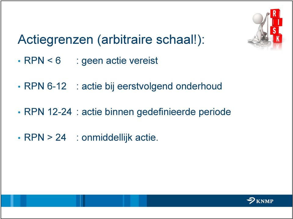 actie bij eerstvolgend onderhoud RPN 12-24 :