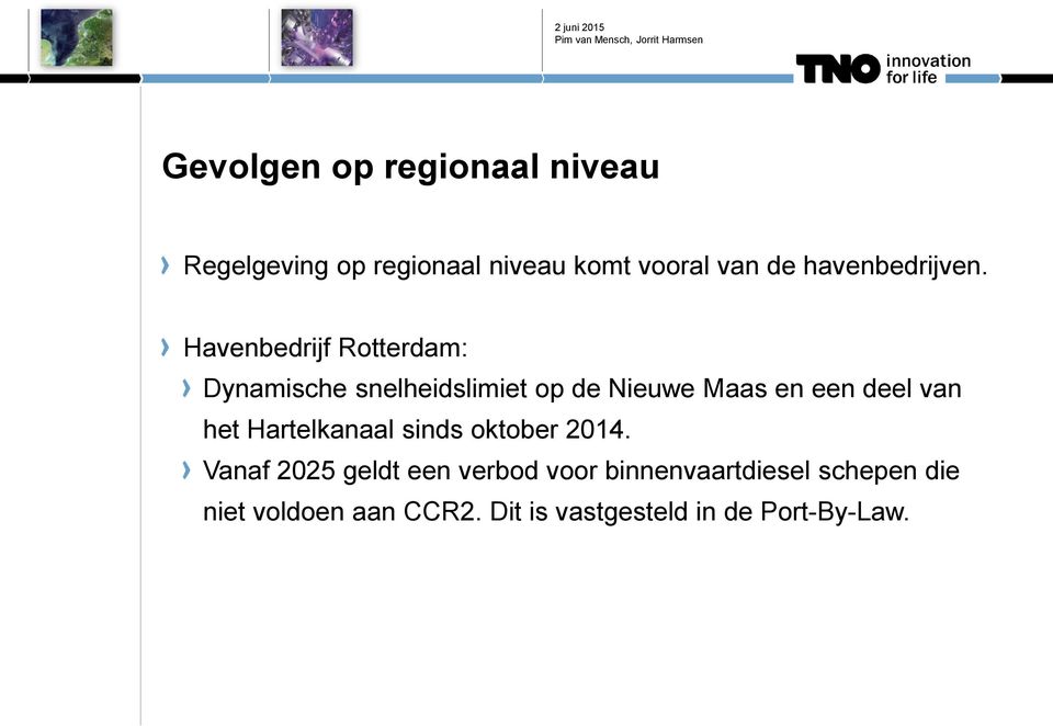 Havenbedrijf Rotterdam: Dynamische snelheidslimiet op de Nieuwe Maas en een deel van