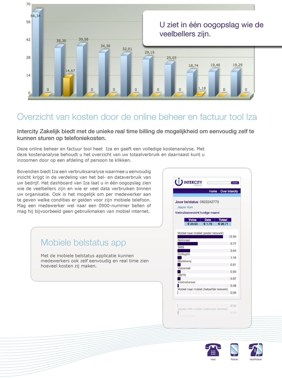 Deze online beheer en factuur tool heet Iza en geeft een volledige kostenanalyse.