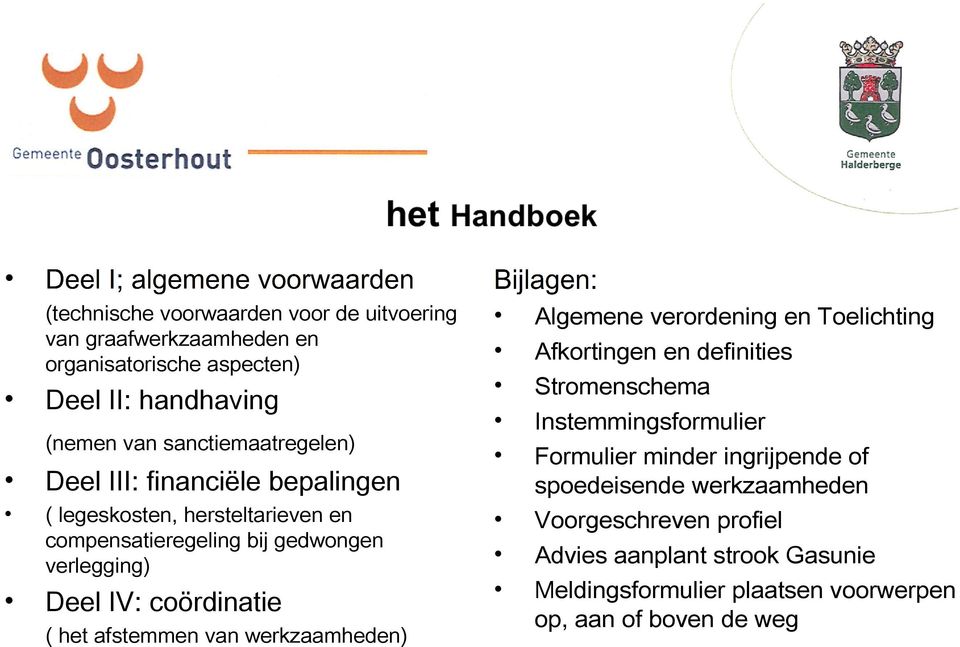 afstemmen van werkzaamheden) Algemene verordening en Toelichting Afkortingen en definities Stromenschema Instemmingsformulier Formulier minder