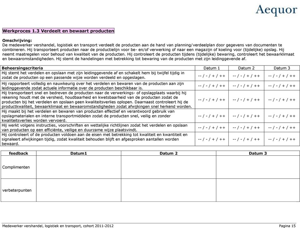 Hij transporteert producten naar de productielijn voor be- en/of verwerking of naar een magazijn of koeling voor (tijdelijke) opslag. Hij neemt maatregelen voor behoud van kwaliteit van de producten.