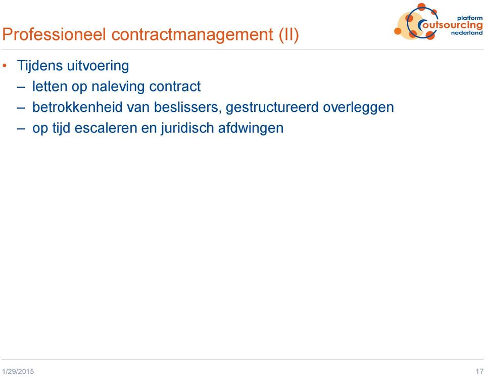 betrokkenheid van beslissers, gestructureerd