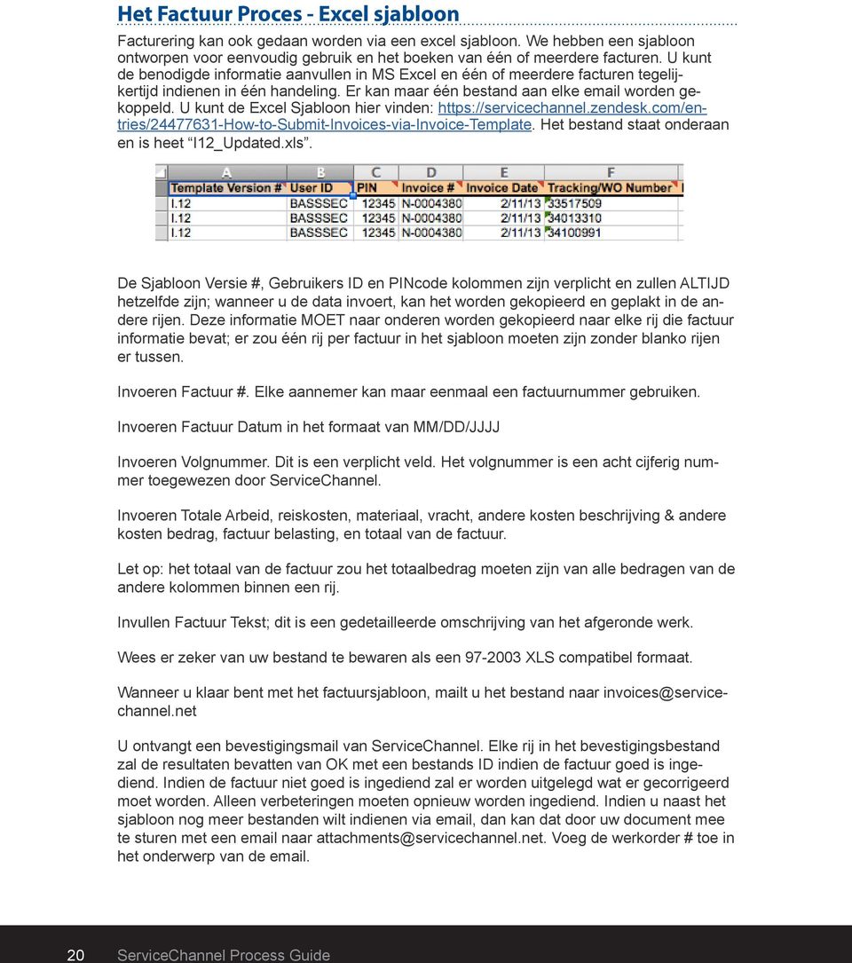 U kunt de Excel Sjabloon hier vinden: https://servicechannel.zendesk.com/entries/24477631-how-to-submit-invoices-via-invoice-template. Het bestand staat onderaan en is heet I12_Updated.xls.