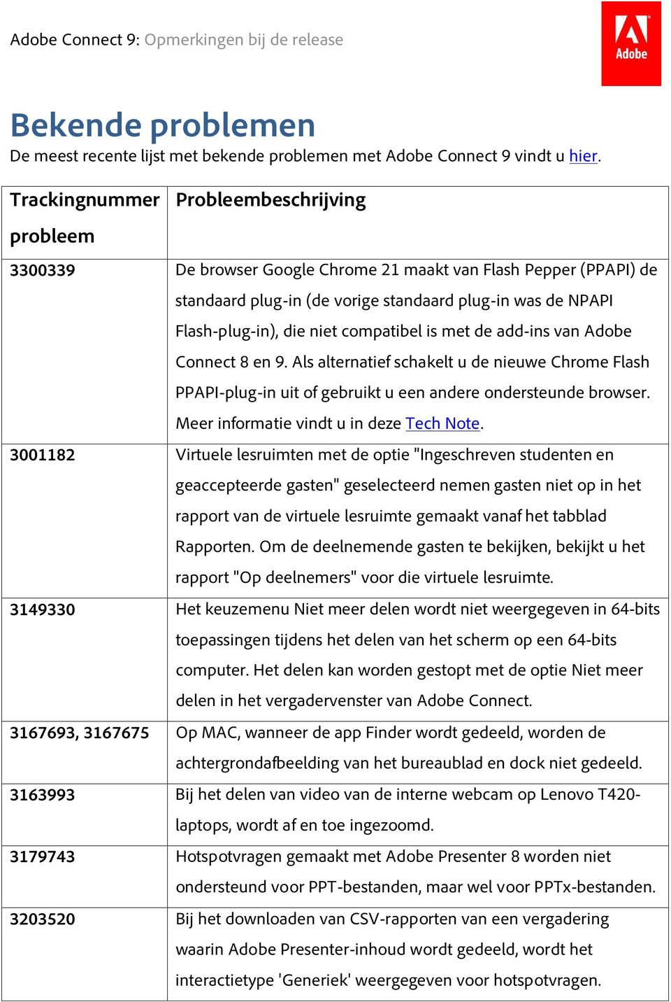 compatibel is met de add-ins van Adobe Connect 8 en 9. Als alternatief schakelt u de nieuwe Chrome Flash PPAPI-plug-in uit of gebruikt u een andere ondersteunde browser.