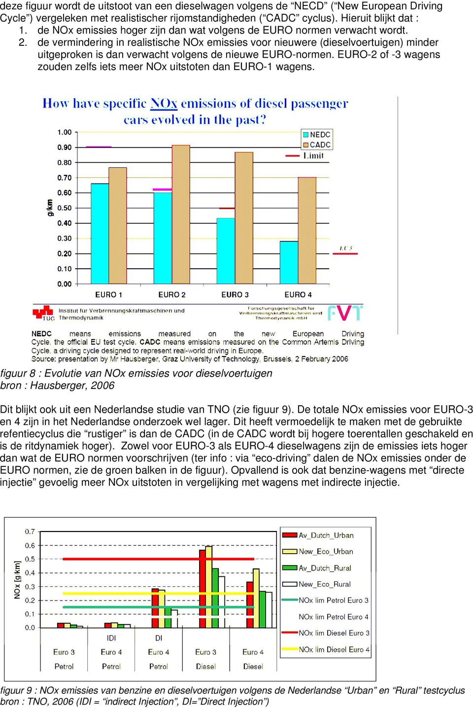 de vermindering in realistische NOx emissies voor nieuwere (dieselvoertuigen) minder uitgeproken is dan verwacht volgens de nieuwe EURO-normen.