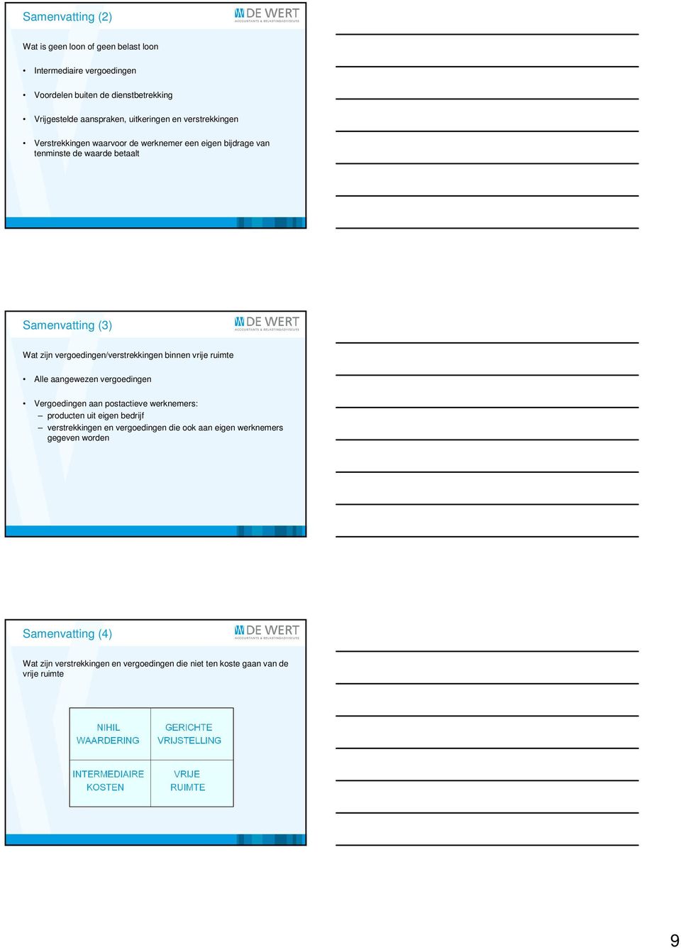 vergoedingen/verstrekkingen binnen vrije ruimte Alle aangewezen vergoedingen Vergoedingen aan postactieve werknemers: producten uit eigen bedrijf