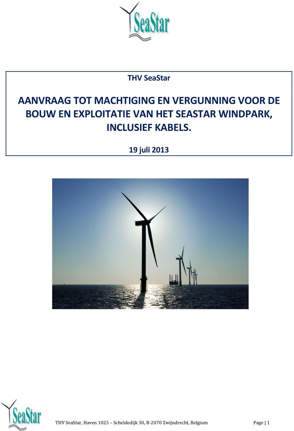 WINDPARK, INCLUSIEF KABELS.