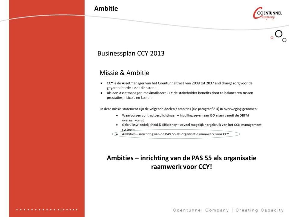 Ambities inrichting van de