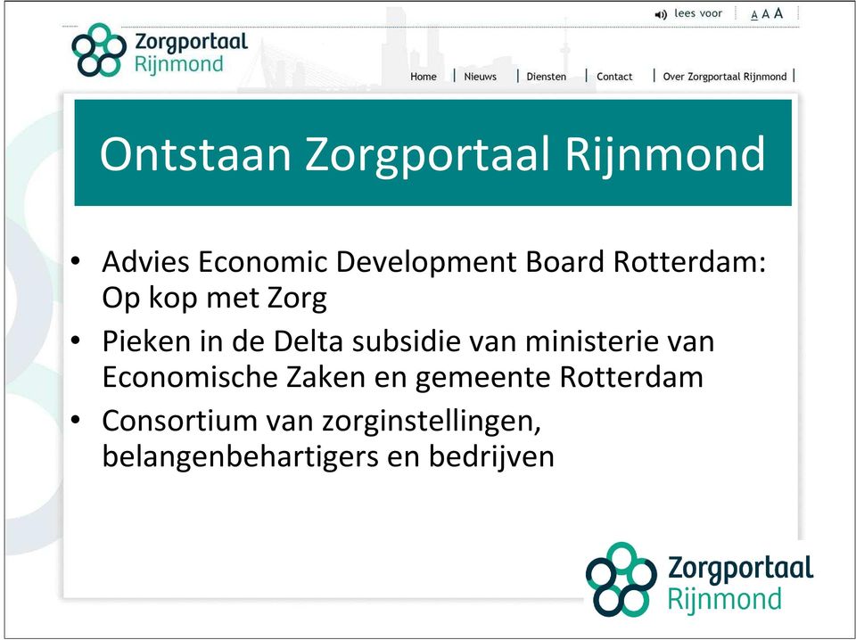 van ministerie van Economische Zaken en gemeente Rotterdam