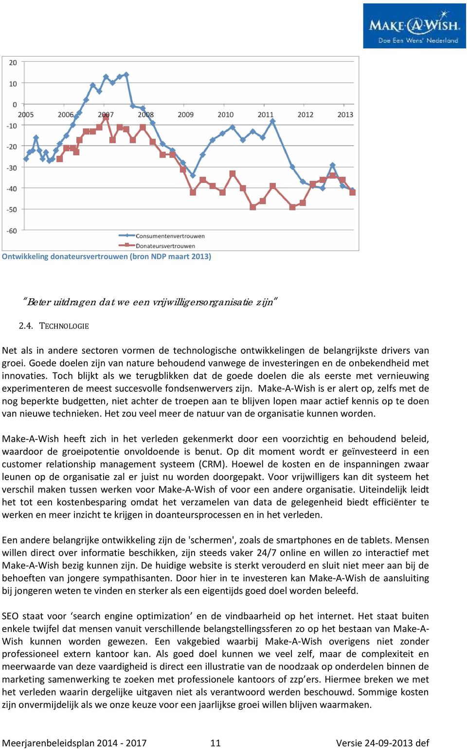 Goede doelen zijn van nature behoudend vanwege de investeringen en de onbekendheid met innovaties.