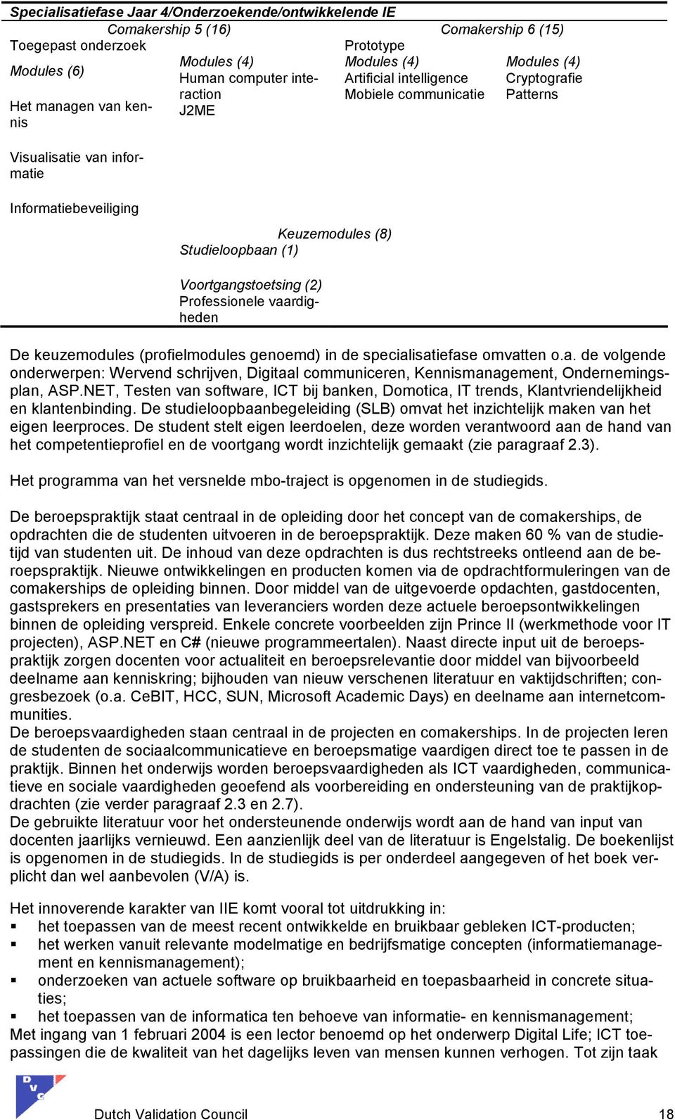 Voortgangstoetsing (2) Professionele vaardigheden De keuzemodules (profielmodules genoemd) in de specialisatiefase omvatten o.a. de volgende onderwerpen: Wervend schrijven, Digitaal communiceren, Kennismanagement, Ondernemingsplan, ASP.