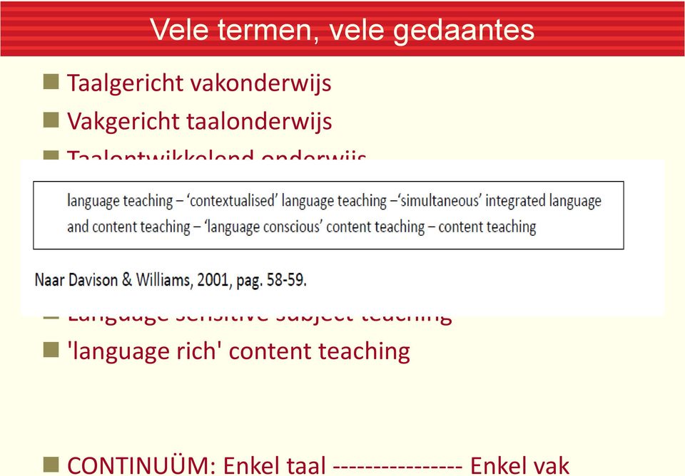 instruction Task based language instruction Language sensitive subject