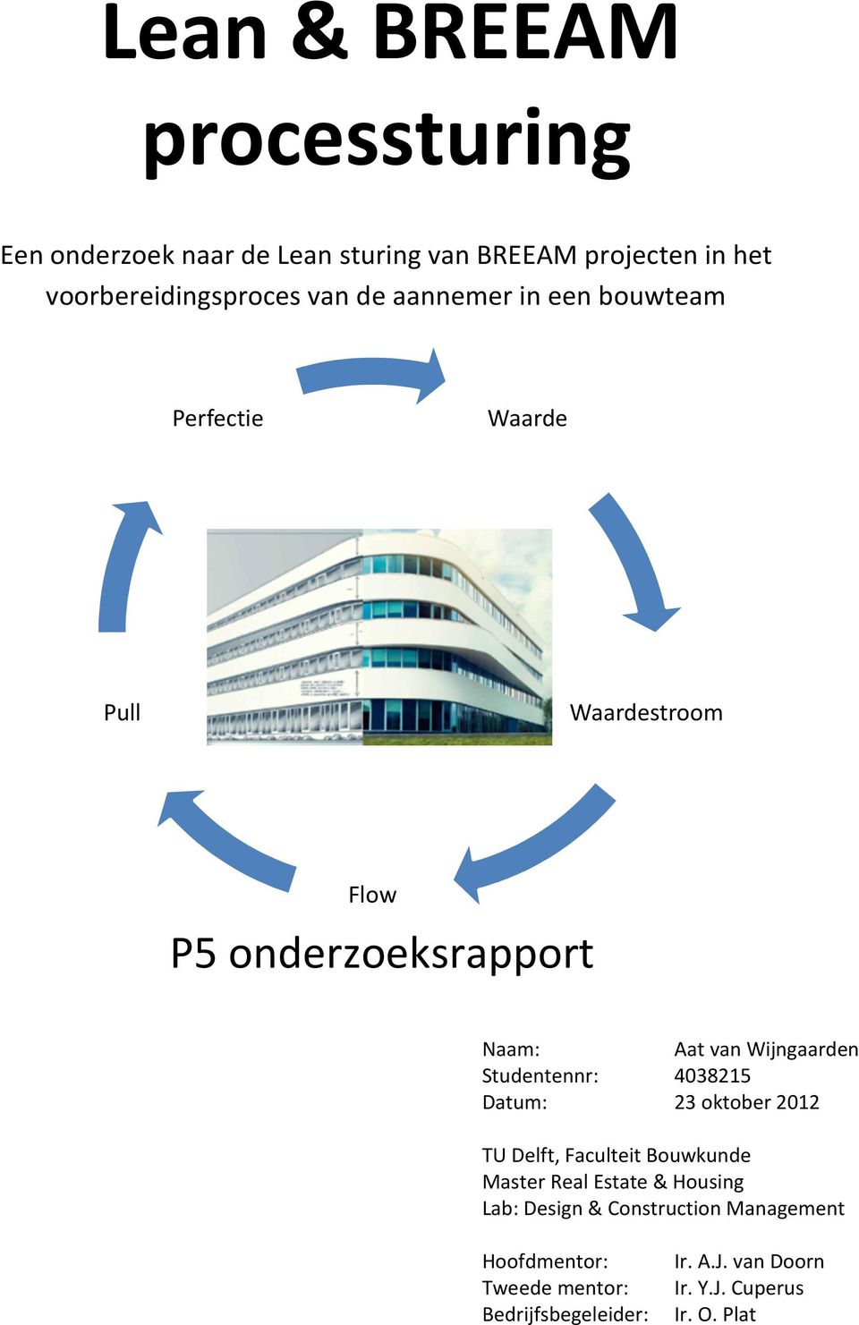 Datum: 23 oktober 2012 TU Delft, Faculteit Bouwkunde Master Real Estate & Housing Lab: Design &