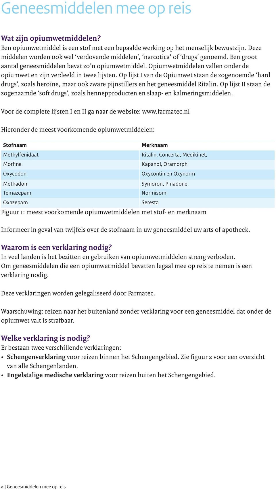 Opiumwetmiddelen vallen onder de opiumwet en zijn verdeeld in twee lijsten.