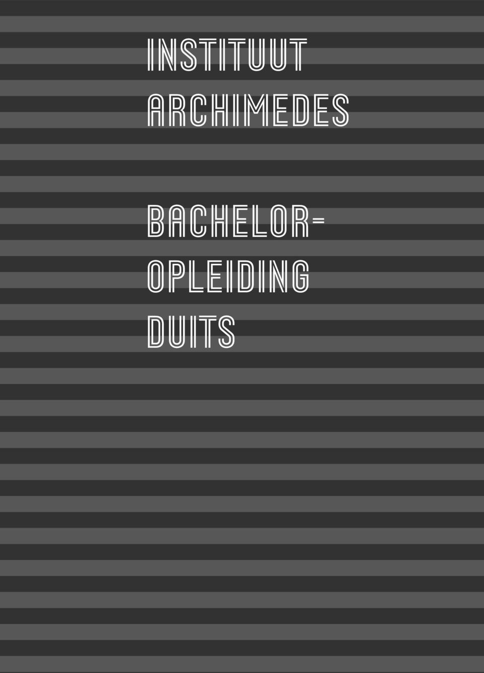 BACHELOR- OPLEIDING DUITS