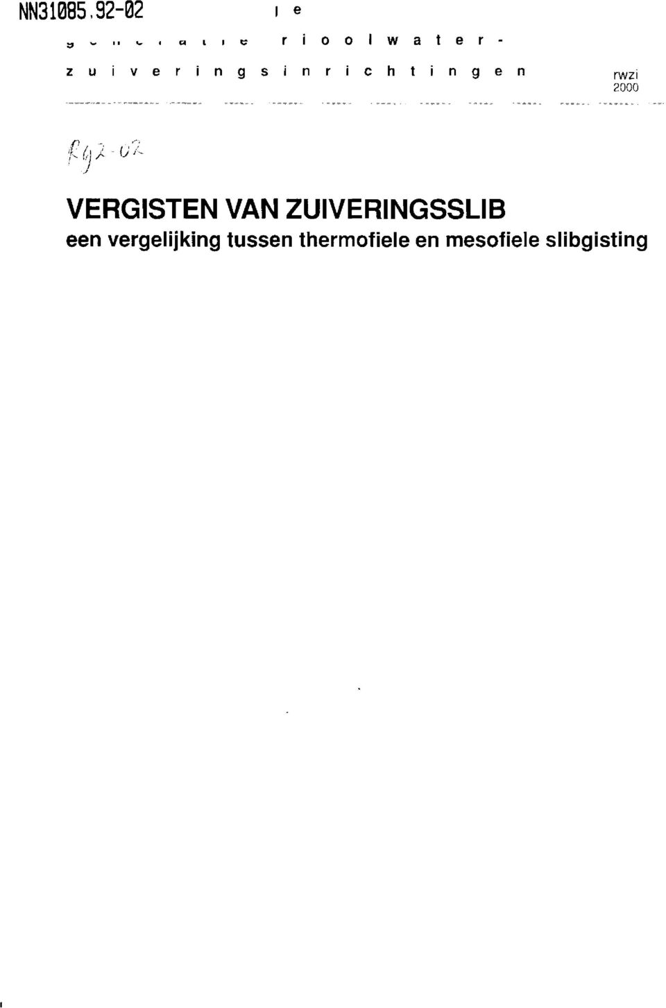 2000 VERGISTEN VAN ZUIVERINGSSLIB een