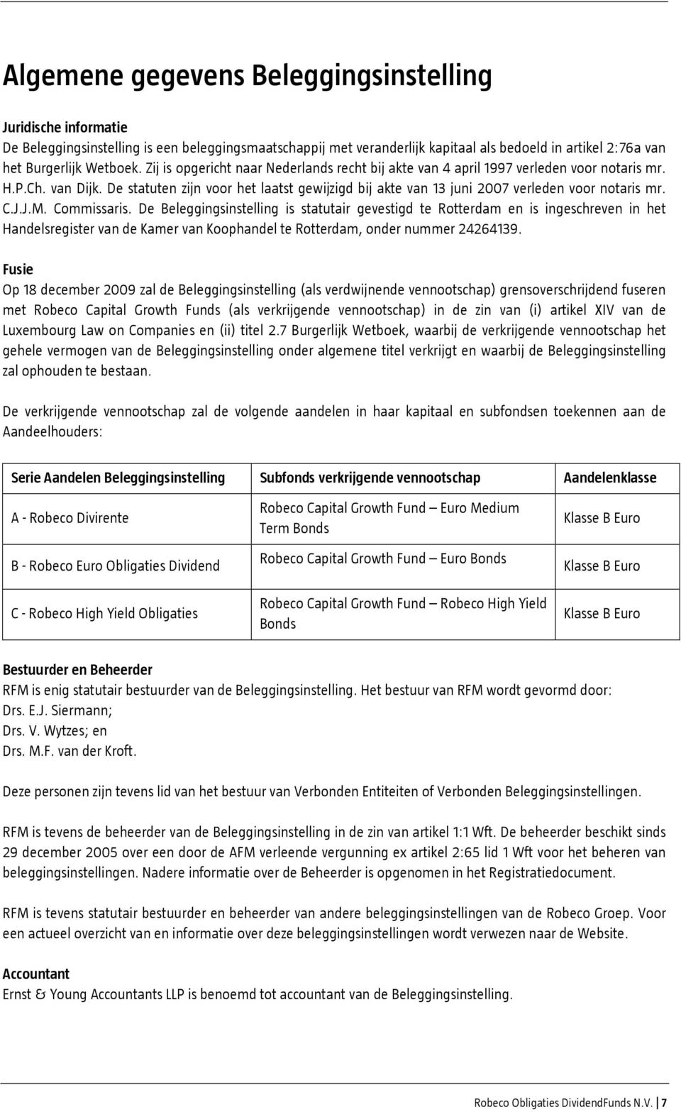 De statuten zijn voor het laatst gewijzigd bij akte van 13 juni 2007 verleden voor notaris mr. C.J.J.M. Commissaris.