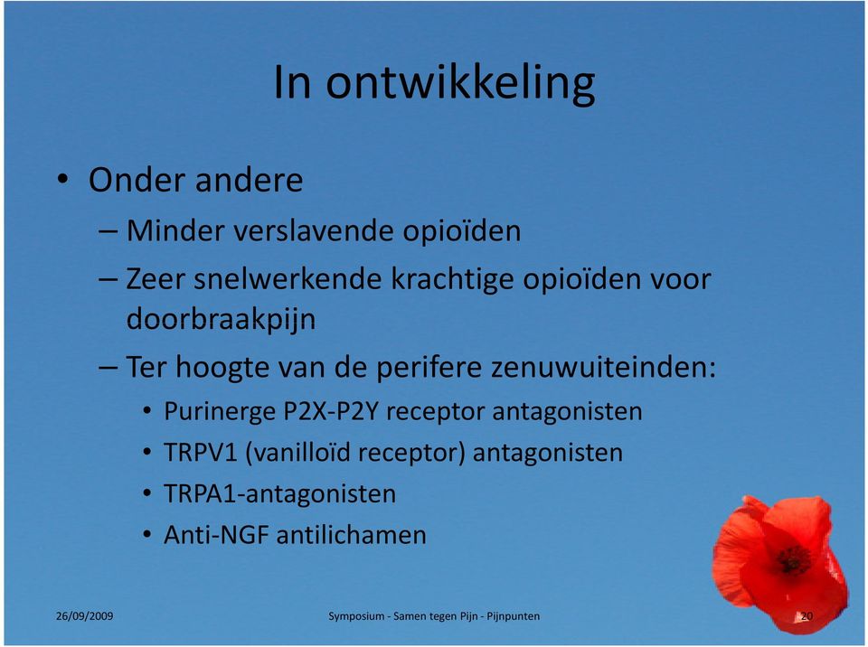 Purinerge P2X-P2Y receptor antagonisten TRPV1 (vanilloïdreceptor) antagonisten