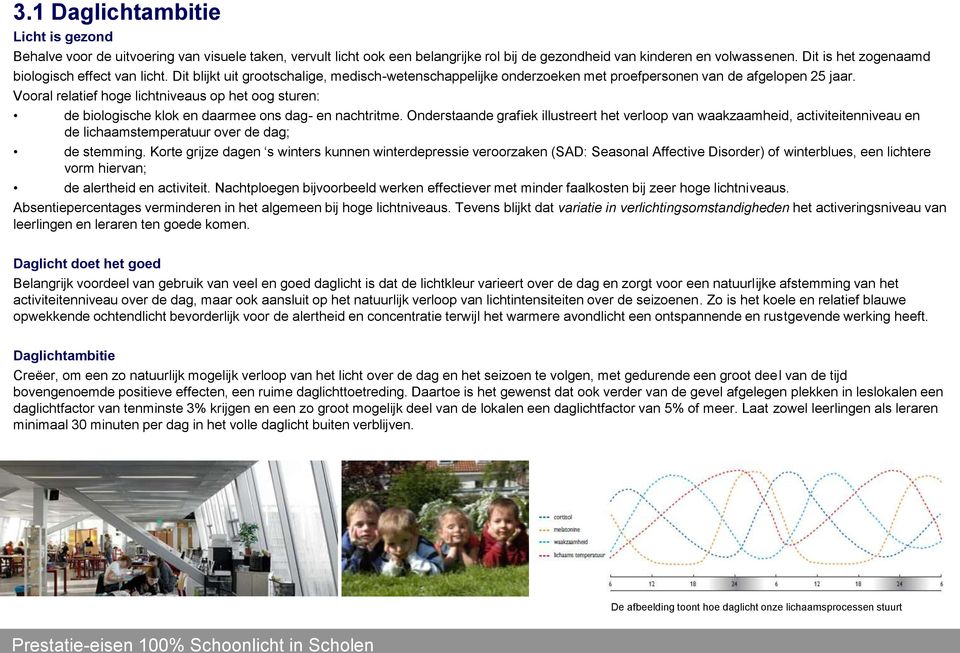 Vooral relatief hoge lichtniveaus op het oog sturen: de biologische klok en daarmee ons dag- en nachtritme.