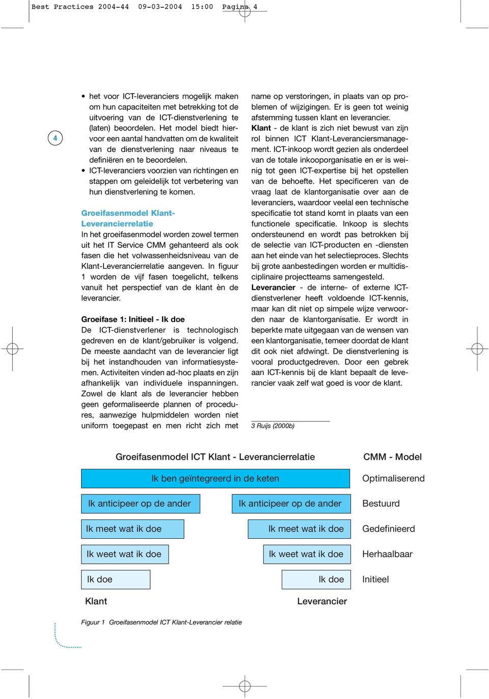 ICT-leveranciers voorzien van richtingen en stappen om geleidelijk tot verbetering van hun dienstverlening te komen.