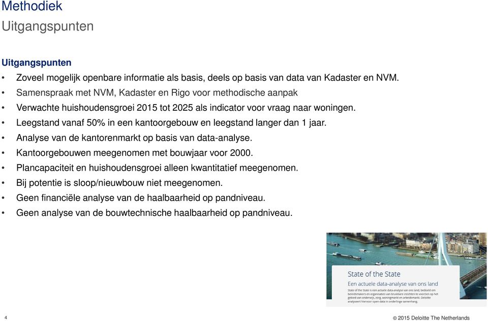 Leegstand vanaf 50% in een kantoorgebouw en leegstand langer dan 1 jaar. Analyse van de kantorenmarkt op basis van data-analyse.