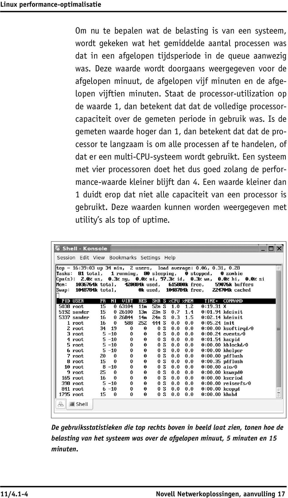 Staat de processor-utilization op de waarde 1, dan betekent dat dat de volledige processorcapaciteit over de gemeten periode in gebruik was.