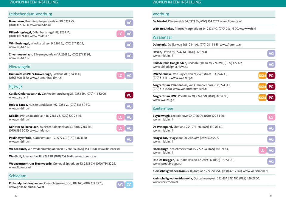 nl WZH Het Anker, Prinses Margrietlaan 24, 2273 AG, (070) 756 16 00, Wassenaar Windlustsingel, Windlustsingel 9, 2265 EJ, (070) 317 85 29, Duinstede, Deijlerweg 208, 2241 AL, (070) 754 33 33, www.