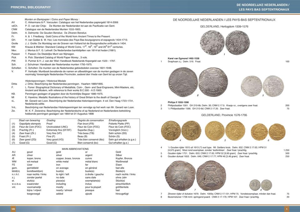 Friedberg: Gold Coins of the World from Ancient Times to the Present. GH. H. van Gelder & M. Hoc: Les monnaies des Pays-Bas bourguignons et espagnols 1434-1713. Grolle J.