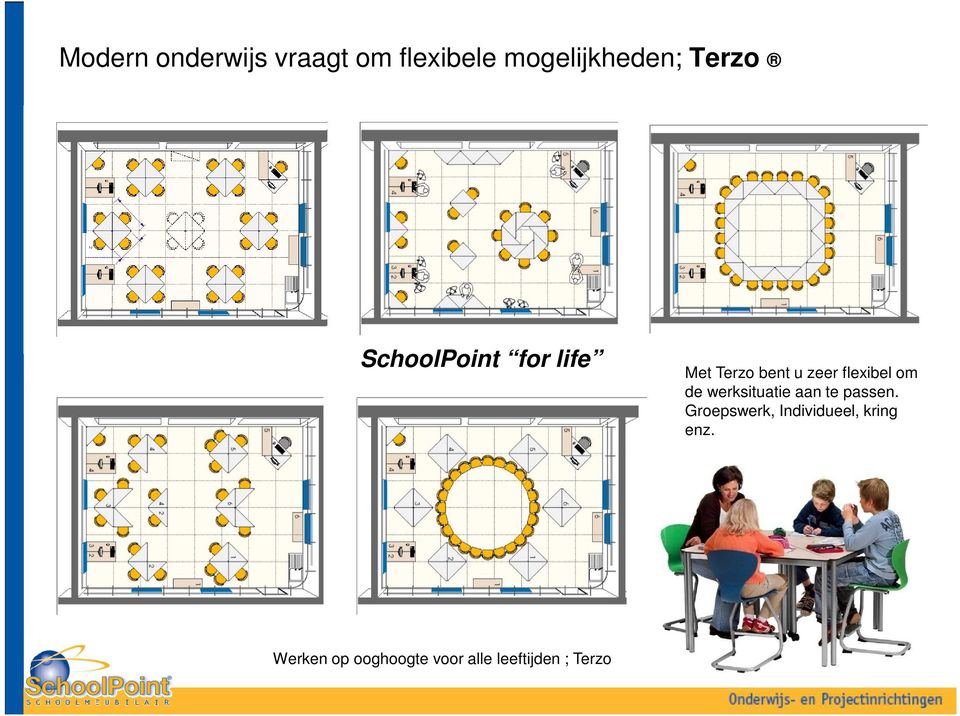 flexibel om de werksituatie aan te passen.