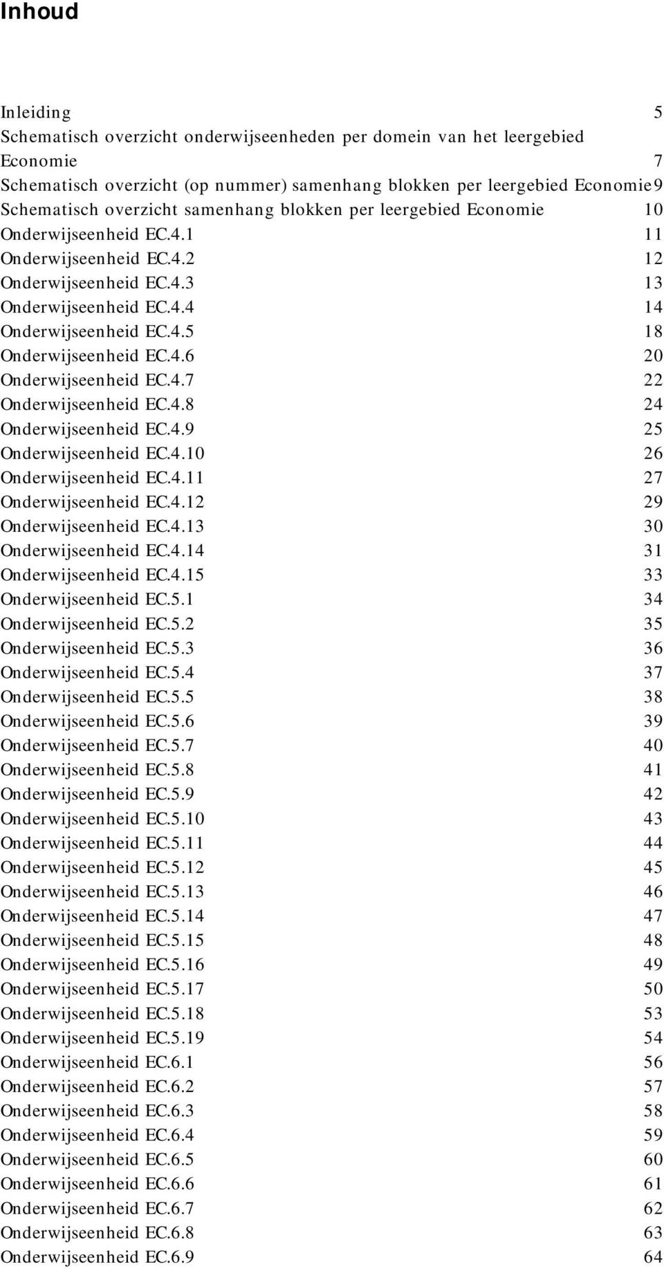 4.7 22 Onderwijseenheid EC.4.8 24 Onderwijseenheid EC.4.9 25 Onderwijseenheid EC.4.10 26 Onderwijseenheid EC.4.11 27 Onderwijseenheid EC.4.12 29 Onderwijseenheid EC.4.13 30 Onderwijseenheid EC.4.14 31 Onderwijseenheid EC.