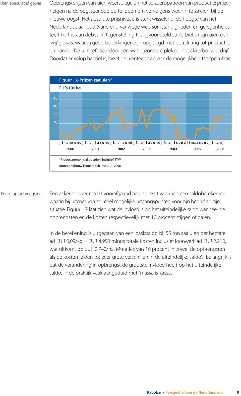 In tegenstelling tot bijvoorbeeld suikerbieten zijn uien een vrij gewas, waarbij geen beperkingen zijn opgelegd met betrekking tot productie en handel.