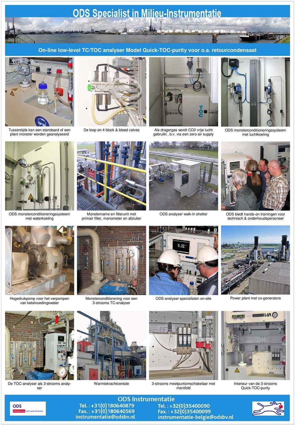 Monstername en filterunit met primair filter, manometer en afsluiter ODS analyser walk-in shelter ODS biedt hands-on trainingen voor technisch & onderhoudspersoneel Hogedrukpomp voor het