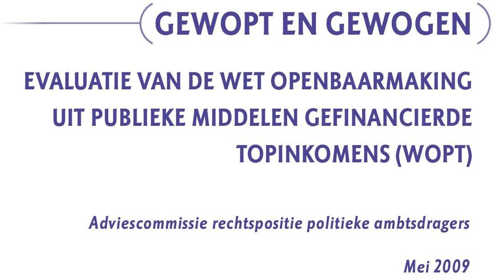 GEFINANCIERDE TOPINKOMENS (WOPT)